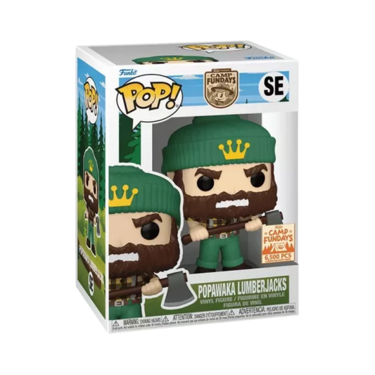 Popawaka Lumberjacks Funko Pop! Camp Fundays 2023 Limited Edition 6500 Pieces stock photo in-box