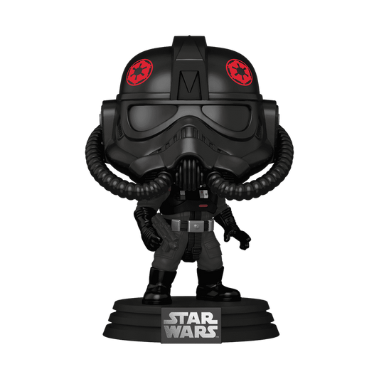 Cassian Andor Sienar Test Pilot Star Wars Andor Chase Funko Pop Figure Holding SE-14r Light Repeating Blaster Wearing Flight Helmet