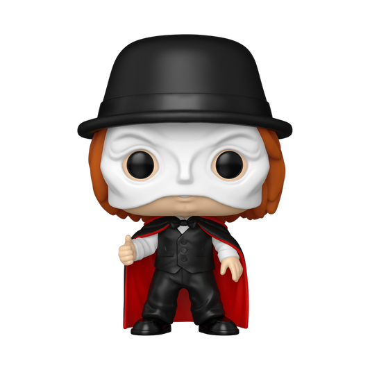 Chucky Phantom Chucky Funko Pop Figure Holding Thumbs Up Wearing Mask and Cape