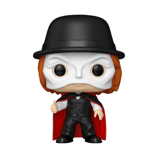 Chucky Phantom Chucky Funko Pop Figure Holding Thumbs Up Wearing Mask and Cape