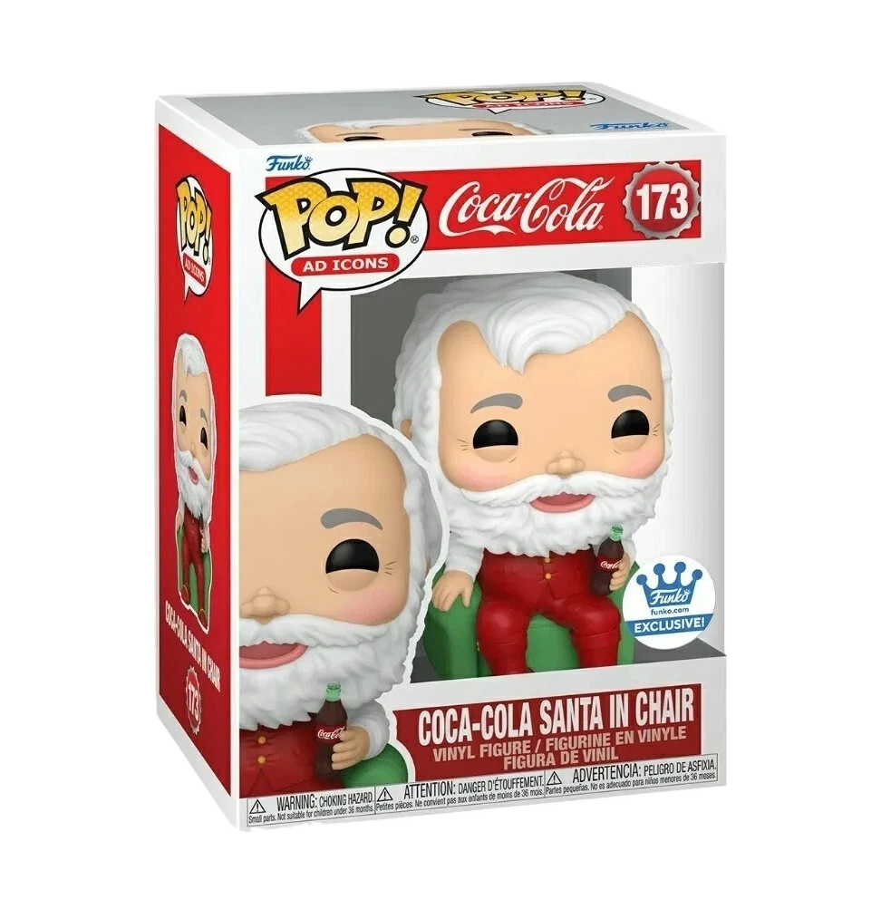 Coca-Cola Santa in Chair Funko Pop! #173 Funko Exclusive in box packaging