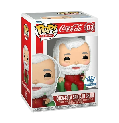 Coca-Cola Santa in Chair Funko Pop! #173 Funko Exclusive in box packaging
