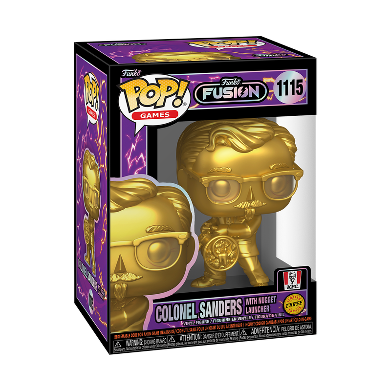 Funko Pop! Funko Fusion Colonel Sanders with Nugget Launcher #1115 Chase Edition Funko Pop box packaging front view