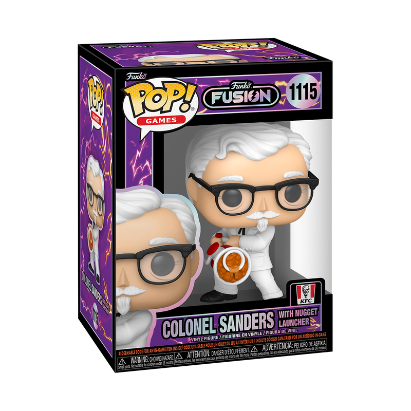 Funko Pop! Funko Fusion Colonel Sanders with Nugget Launcher #1115 Funko Pop box packaging front view