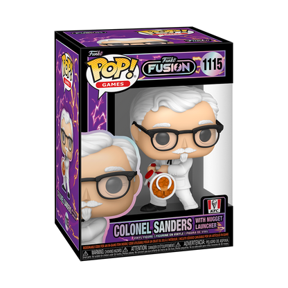 Funko Pop! Funko Fusion Colonel Sanders with Nugget Launcher #1115 Funko Pop box packaging front view