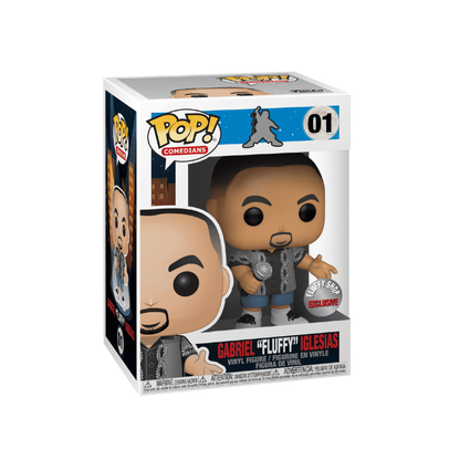 Gabriel Fluffy Iglesias Funko Pop! #01 Fluffy Shop Exclusive stock photo in-box from Pop! Comedians