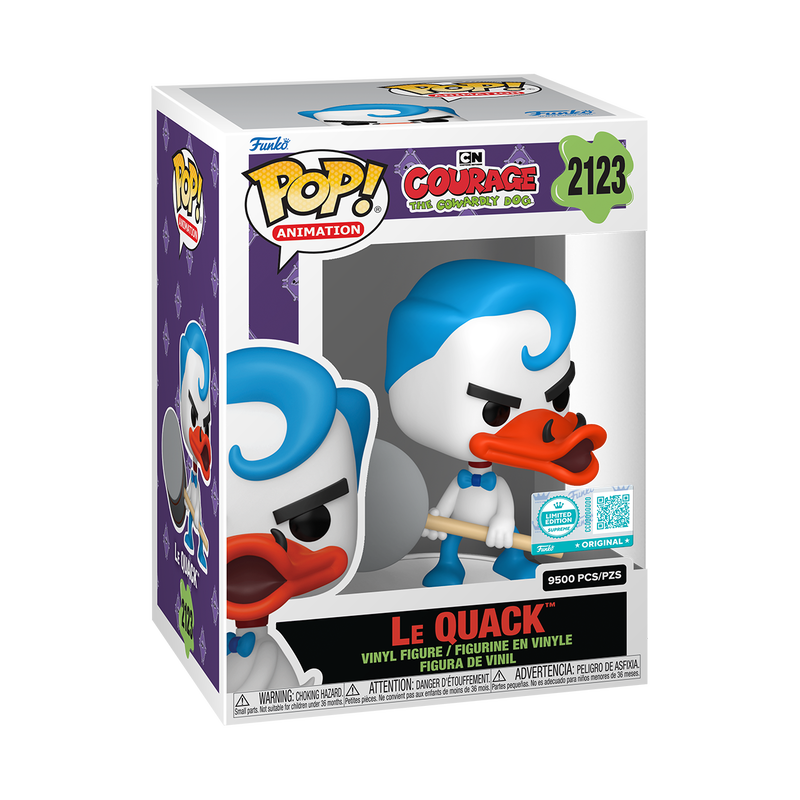 Le Quack Funko Pop! #2123 Limited Edition stock photo in-box from Courage the Cowardly Dog
