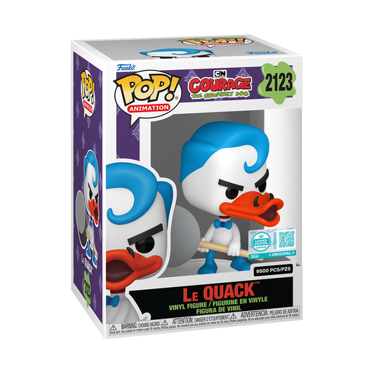 Le Quack Funko Pop! #2123 Limited Edition stock photo in-box from Courage the Cowardly Dog