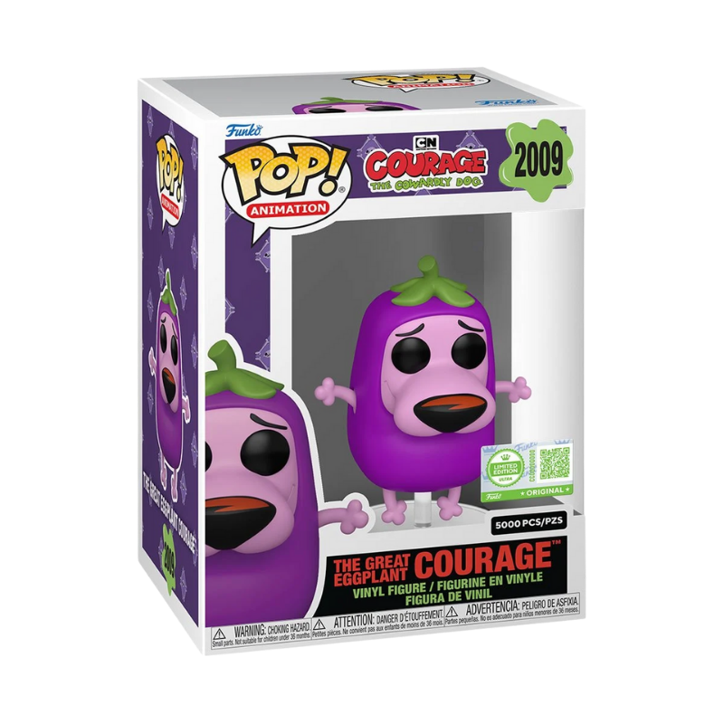 Courage the Cowardly Dog The Great Eggplant Courage Entertainment Earth Exclusive Funko Pop Packaging