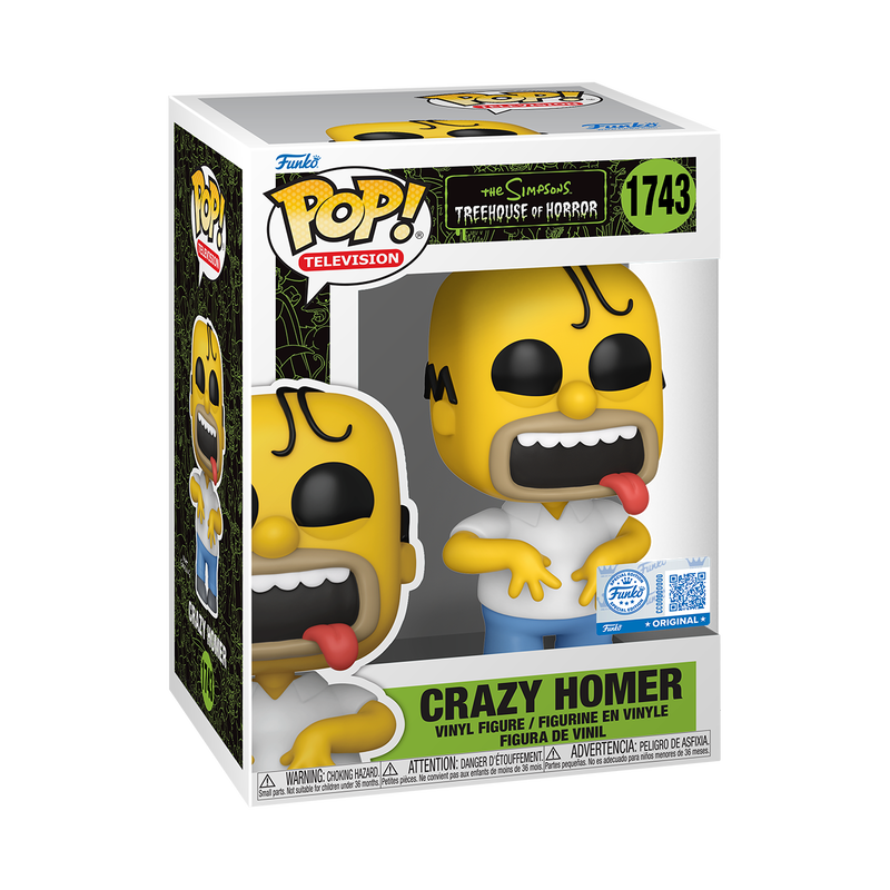 Funko Pop! The Simpsons Treehouse of Horror Crazy Homer #1743 Funko Pop box packaging front view