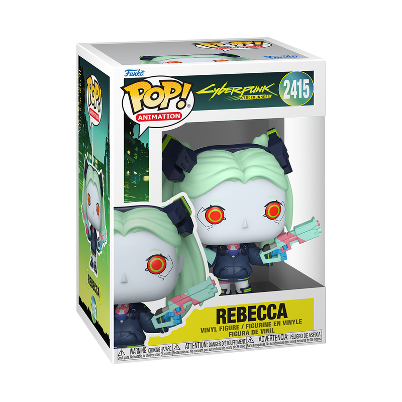 Rebecca Funko Pop! #2415 stock photo in-box from Cyberpunk Edgerunners