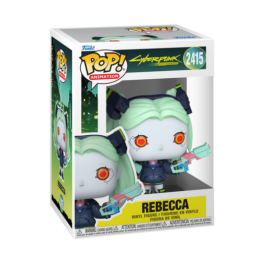 Rebecca Funko Pop! #2415 stock photo in-box from Cyberpunk Edgerunners
