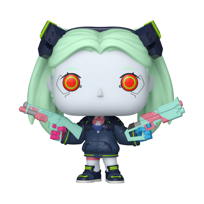 Rebecca Funko Pop! #2415 stock photo out-of-box from Cyberpunk Edgerunners