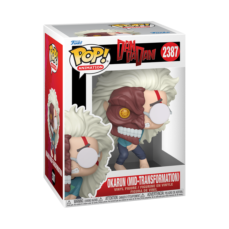 Okarun Mid-Transformation Funko Pop! #2387 stock photo in-box from Dandadan