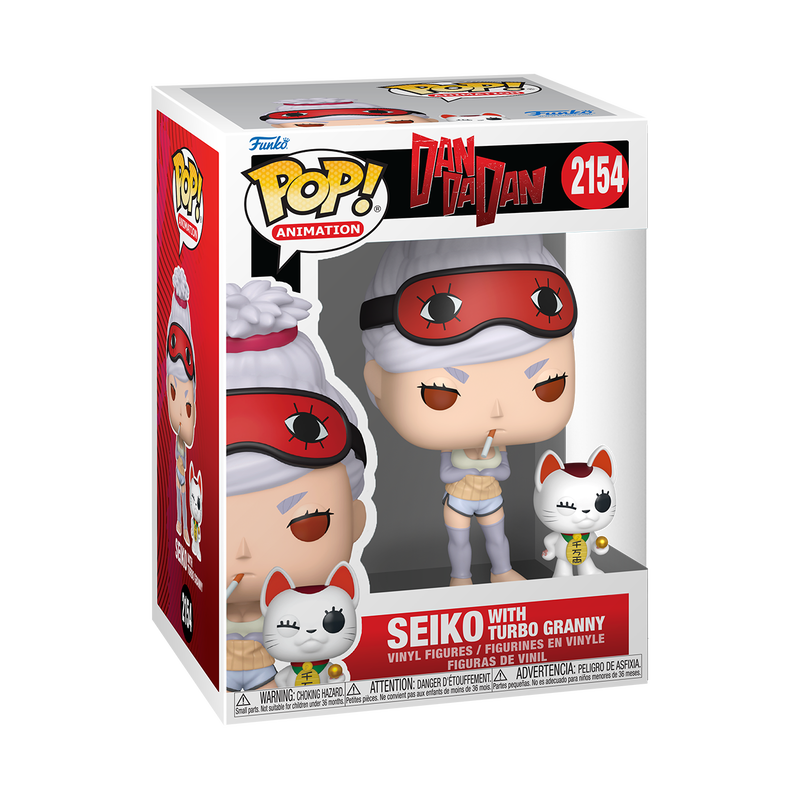 Seiko with Turbo Granny Funko Pop! #2154 Exclusive stock photo in-box from Dandadan