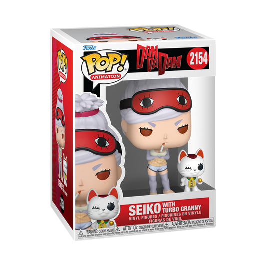 Seiko with Turbo Granny Funko Pop! #2154 Exclusive stock photo in-box from Dandadan