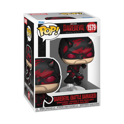 Daredevil Funko Pop! #1579 Battle Damaged stock photo in-box from Daredevil: Born Again