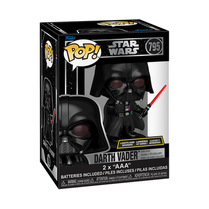Darth Vader Star Wars SFX Premium Light Up Funko Pop Packaging
