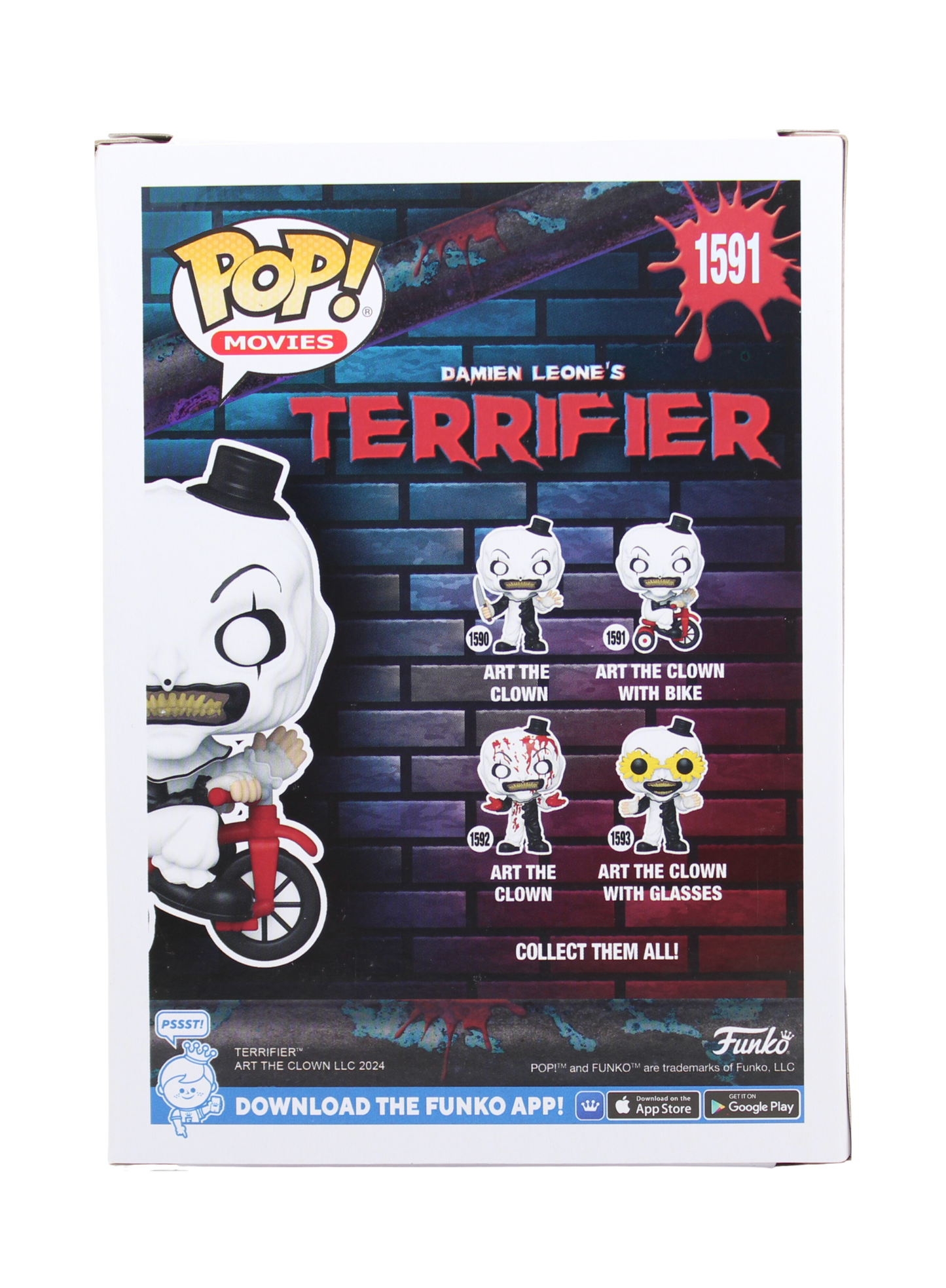 David Howard Thornton Signed Terrifier Art the Clown Funko Pop Figure Back