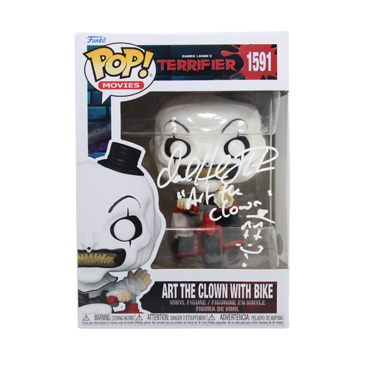 David Howard Thornton Signed Terrifier Art the Clown Funko Pop Figure Riding Bike