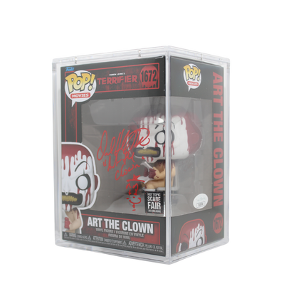 David Howard Thornton Signed Terrifier Art the Clown Hot Topic Scare Fair Funko Pop Figure Corner Angle