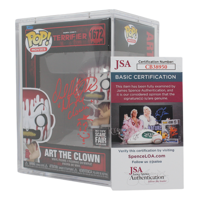 David Howard Thornton Signed Terrifier Art the Clown Hot Topic Scare Fair Funko Pop Figure JSA Authentication