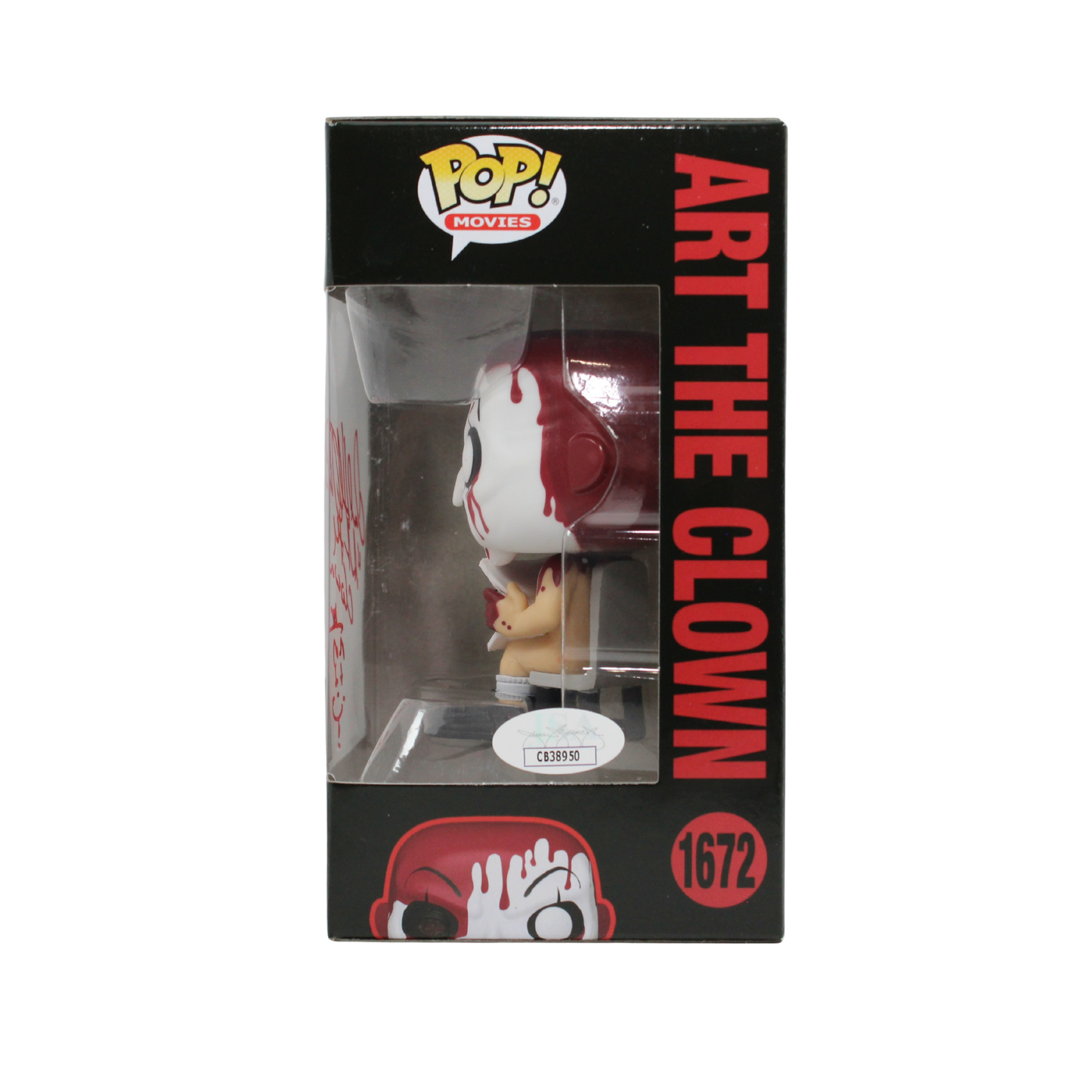 David Howard Thornton Signed Terrifier Art the Clown Hot Topic Scare Fair Funko Pop Figure Right Side