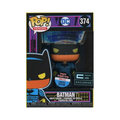 Batman Funko Pop! #374 Toy Tokyo Future City Exclusive stock photo in-box from DC Comics