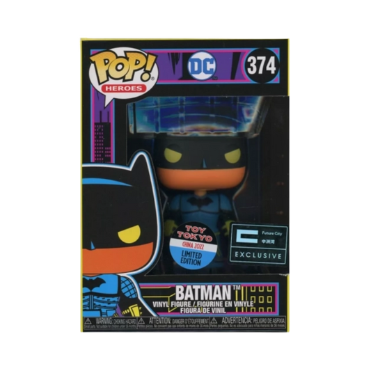 Batman Funko Pop! #374 Toy Tokyo Future City Exclusive stock photo in-box from DC Comics