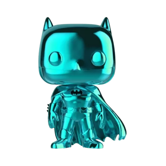 Batman Teal Chrome Funko Pop! #144 San Diego Comic Con 2019 Shared stock photo out-of-box from DC