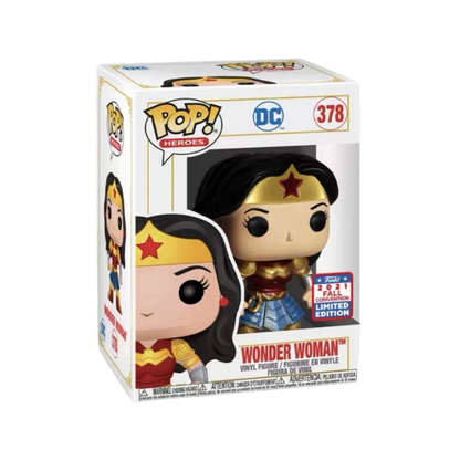 Wonder Woman Imperial Palace Funko Pop! #378 Fall Convention 2021 Exclusive stock photo in-box from DC Comics