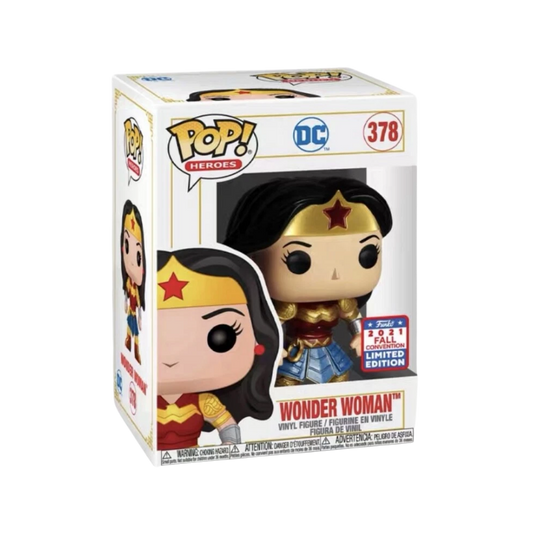 Wonder Woman Imperial Palace Funko Pop! #378 Fall Convention 2021 Exclusive stock photo in-box from DC Comics