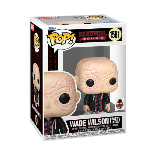 Wade Wilson Baby Legs Funko Pop! #1581 Aprils Pool's Day stock photo in-box Deadpool