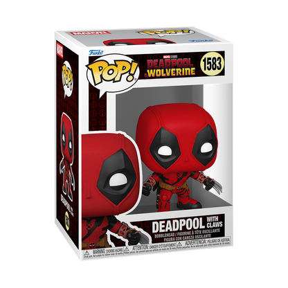 Deadpool with Claws Funko Pop! #1583 stock photo in-box from Deadpool and Wolverine