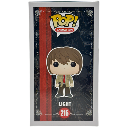 Left side of box for Light Funko Pop! #216 signed by Brad Swaile