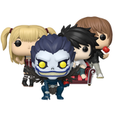 Light Yagami Misa Amane L and Ryuk Funko Pop! #2379 #2380 #2381 #2382 stock photo out-of-box from Death Note