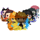 Funko Pop! Demon Slayer Collection Bundle – Tanjiro, Zenitsu, Giyu, Shinobu, Akaza & Kaigaku