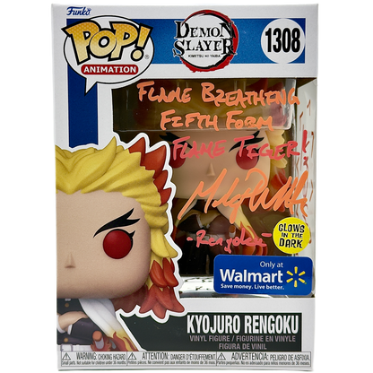 Kyojuro Rengoku Funko Pop! #1306 Walmart Exclusive Glows In The Dark signed by Mark Whitten front in-box photo