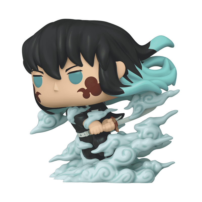 Muichiro Tokito Funko Pop! #1858 Glow in the Dark Chase stock photo out-of-box from Demon Slayer