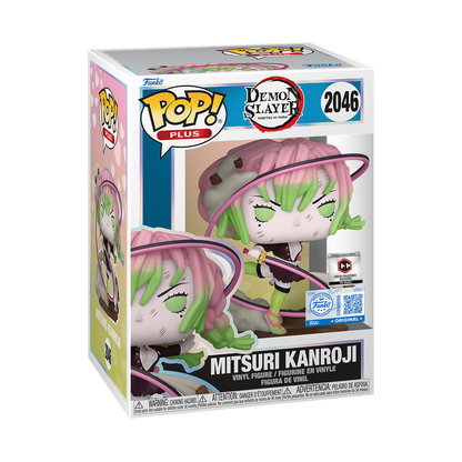 Mitsuri Kanroji Funko Pop! Plus #2046 Chalice Collectibles Pre-Release Exclusive stock photo in-box from Demon Slayer