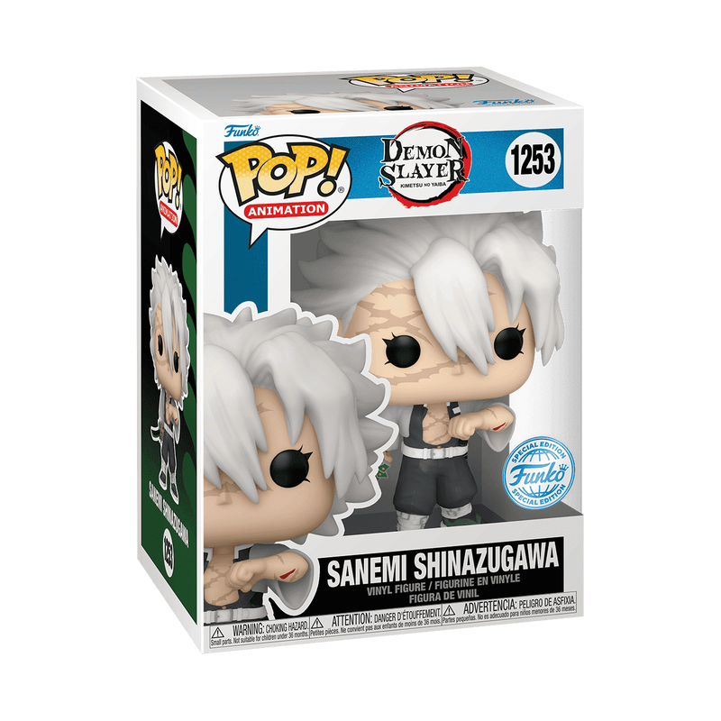 Sanemi Shinazugawa Funko Pop! #1253 Special Edition stock photo in-box from Demon Slayer