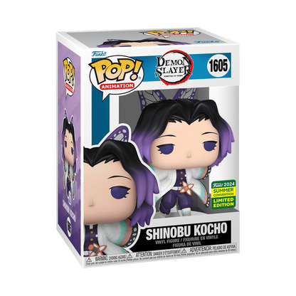 Shinobu Kocho Funko Pop! #1605 SDCC 2024 Shared Edition stock photo in-box from Demon Slayer