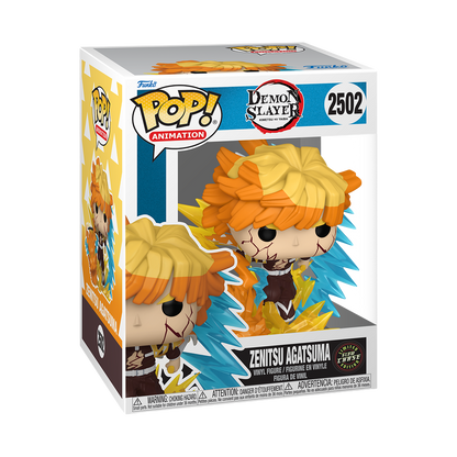 Zenitsu Agatsuma Funko Pop! #2502 Glow Chase stock photo in-box from Demon Slayer