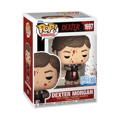 Dexter Morgan Bloody Funko Pop! #1697 Exclusive stock photo in-box from Dexter