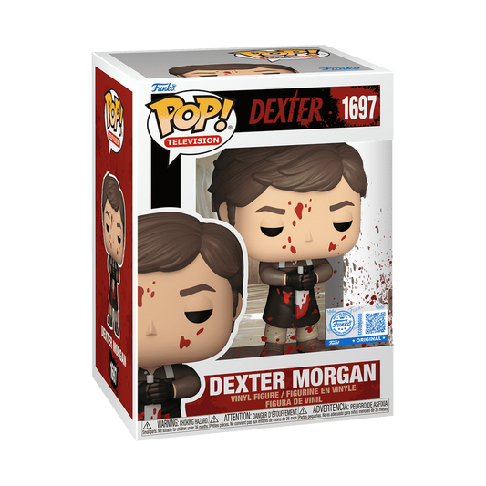 Dexter Morgan Bloody Funko Pop! #1697 Exclusive stock photo in-box from Dexter