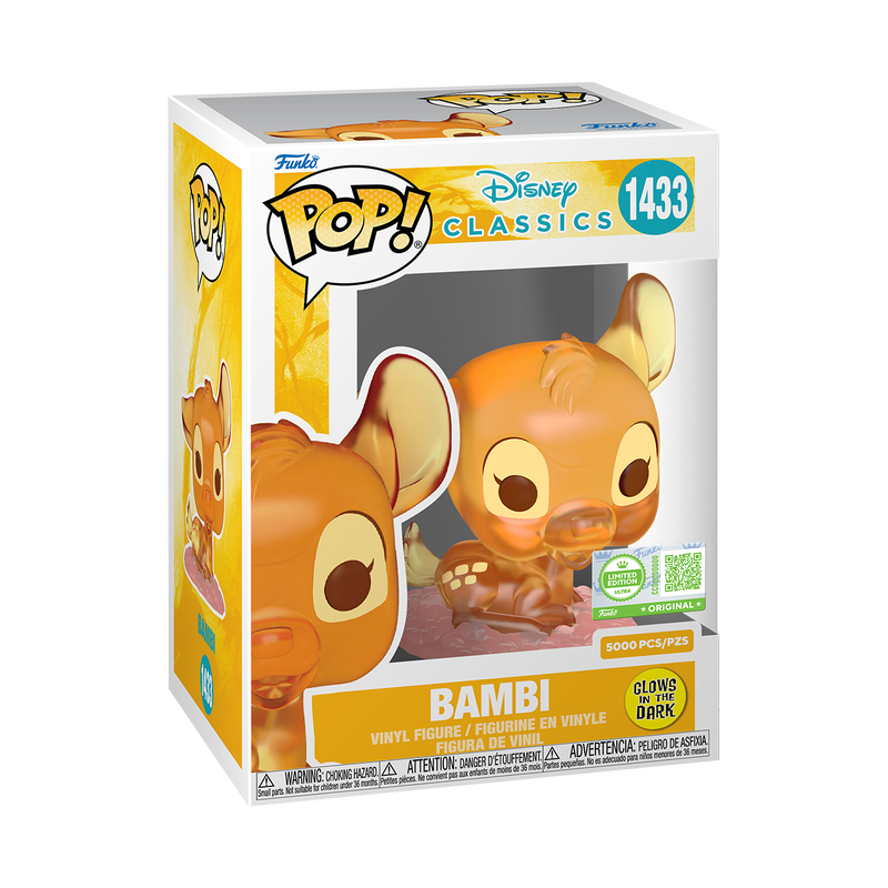 Bambi Translucent Funko Pop! #1433 Glow Limited Edition 5000 Pcs stock photo in-box from Disney Bambi
