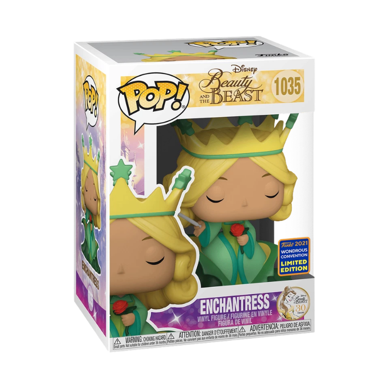 Enchantress Funko Pop! #1035 Wondrous Convention 2021 Exclusive stock photo in-box from Disney Beauty and the Beast