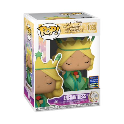 Enchantress Funko Pop! #1035 Wondrous Convention 2021 Exclusive stock photo in-box from Disney Beauty and the Beast