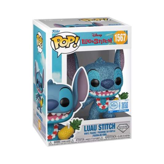 Luau Stitch Funko Pop! #1567 Diamond Funko Hollywood Exclusive stock photo in-box from Disney Lilo & Stitch