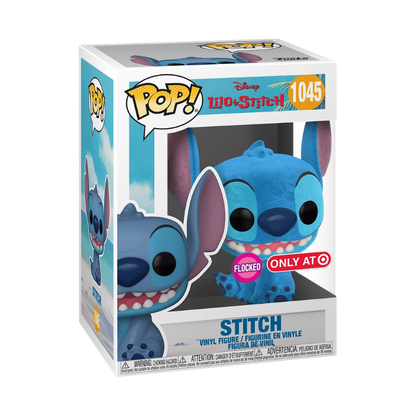 Stitch Funko Pop! #1045 Flocked Target Exclusive stock photo in-box from Disney Lilo & Stitch